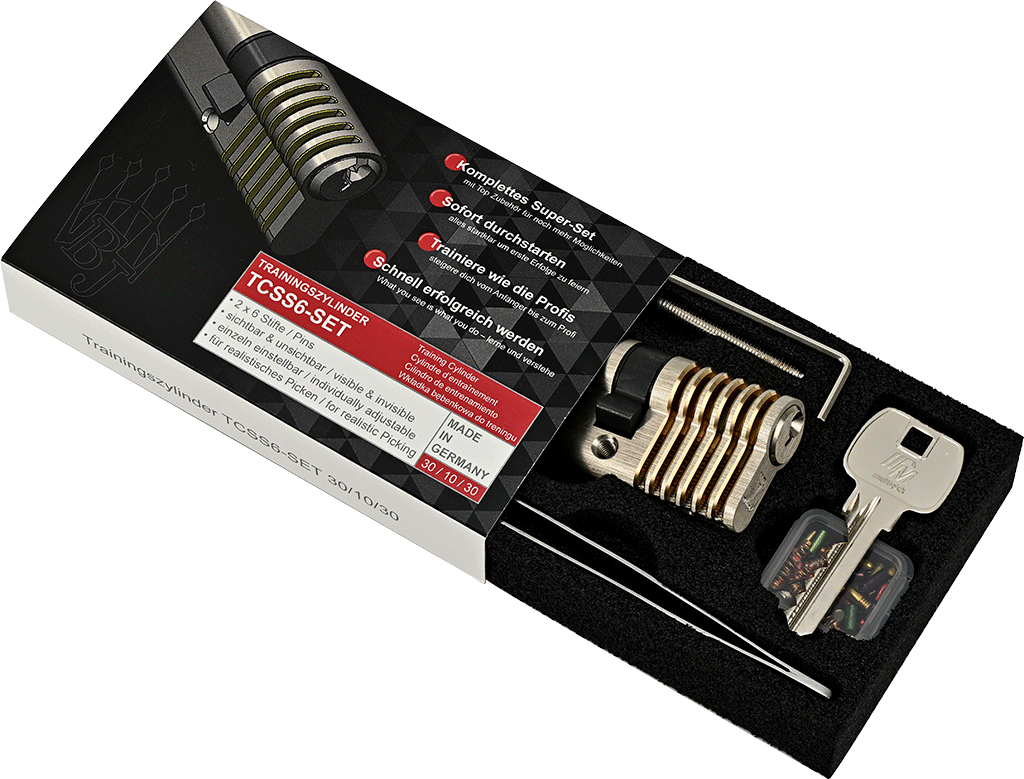 6-pin advanced Euro profile training lock set