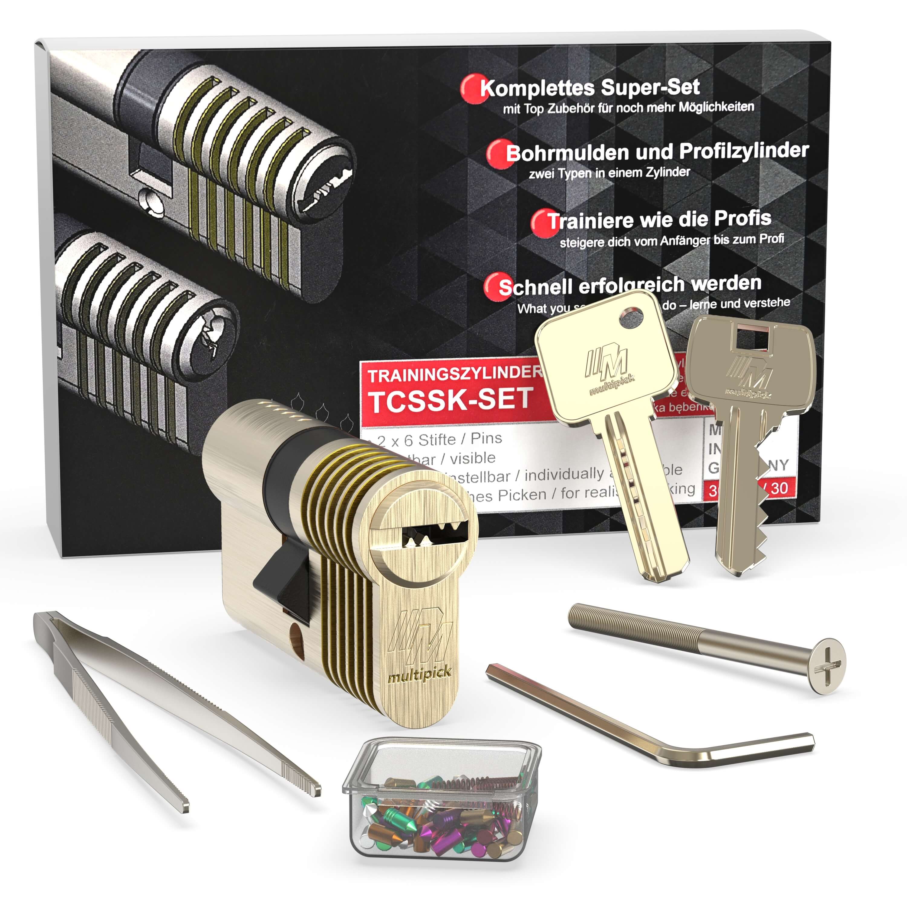 Round Training Lock Multipick ELITE Beginner Lock Pick Set 0.6 mm - Multipick.com