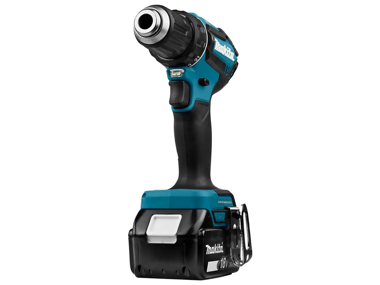 Makita cordless drill driver DDF485 with charger and 2 batteries