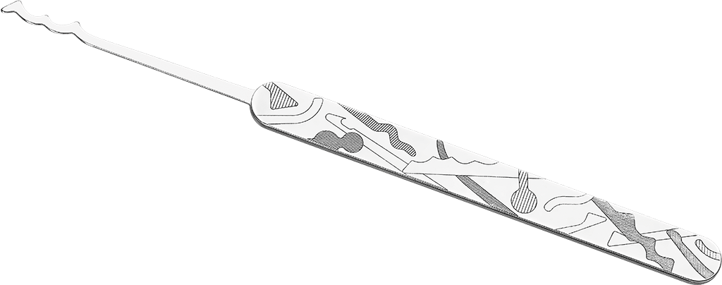 ELITE Druim Rake Pick - Lock Noob 0.6 mm (PN77)