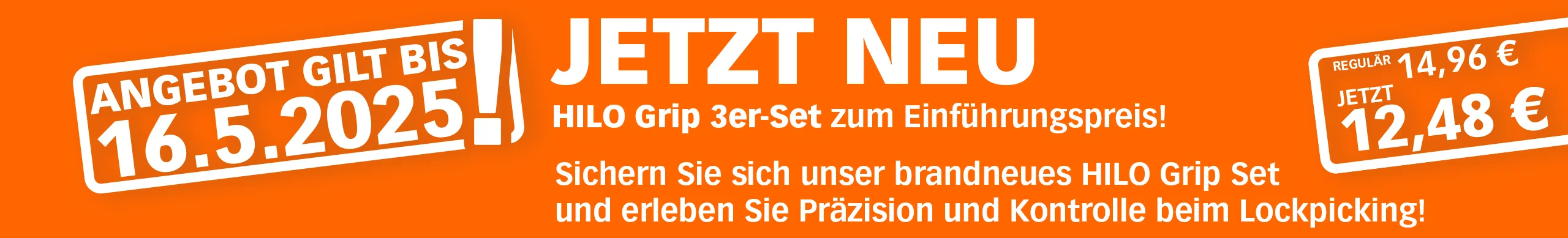 Jetzt neu: HILO Grip 3er-Set zum Einführungspreis – nur bis 16. Mai 2025, statt 14,96 € jetzt 12,48 €