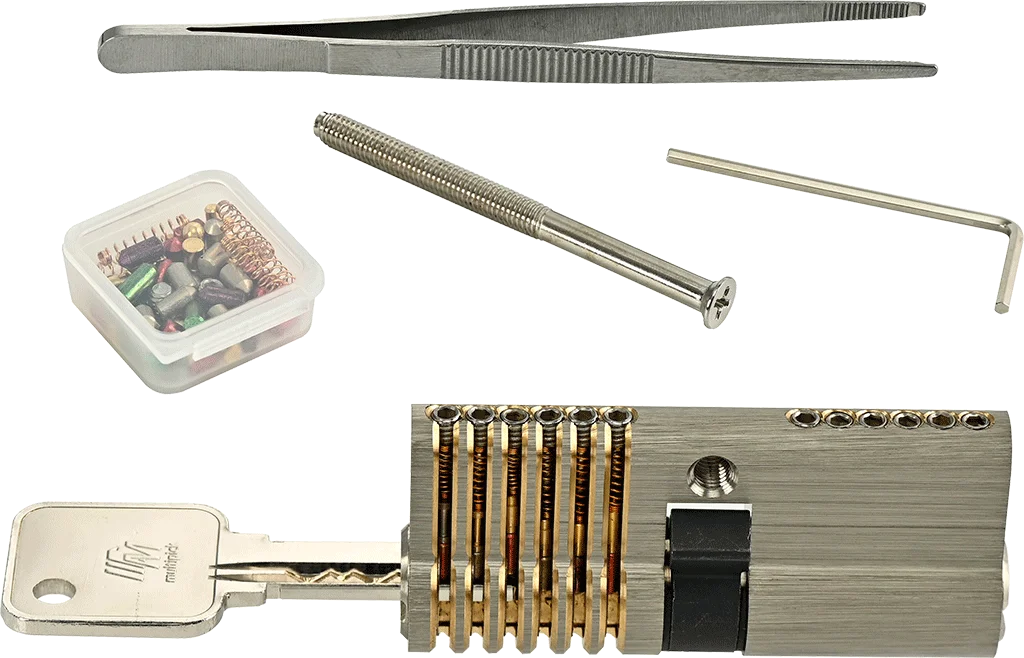 6-pin dimple practice lock set