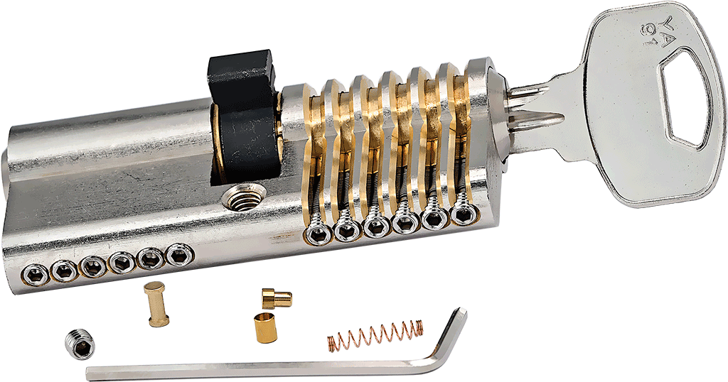 6-pin advanced Euro profile training lock set