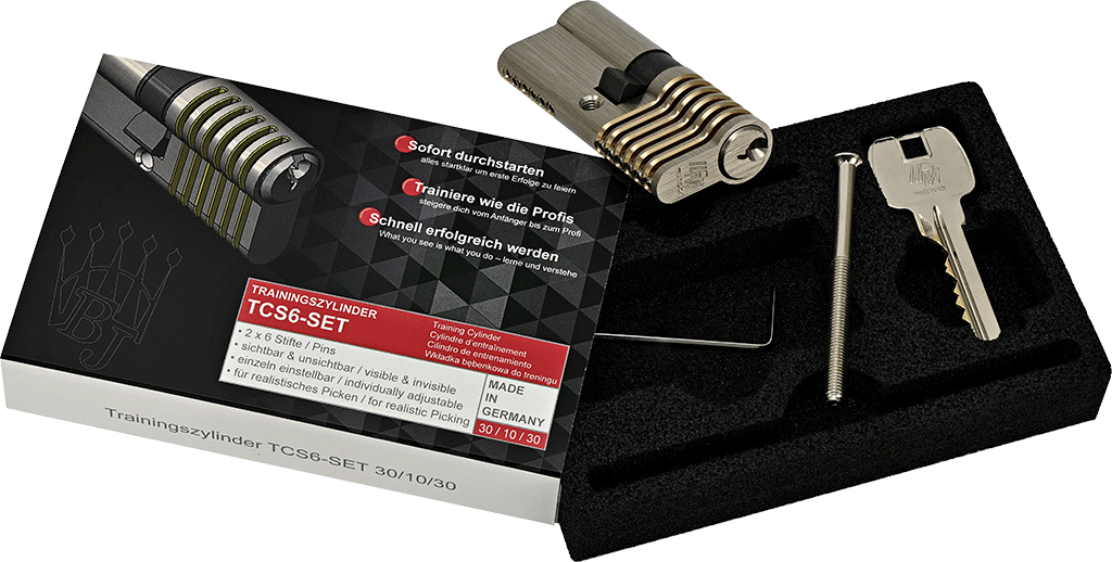 6-pin Euro profile training lock set