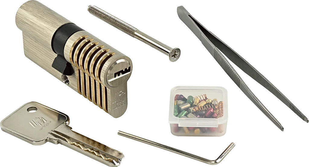 6-pin dimple practice lock set