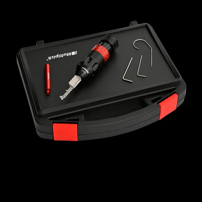 Multipick ARES decoder with full toolset on case – Locksmith-grade complete set