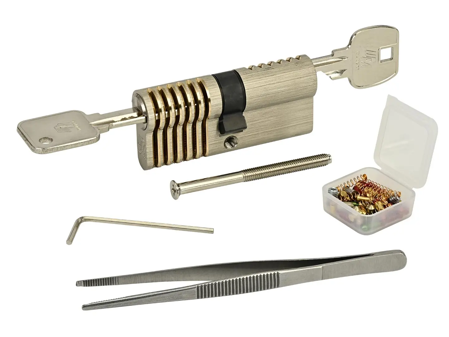 6-pin Dimple and Euro profile Practice lock left-hand