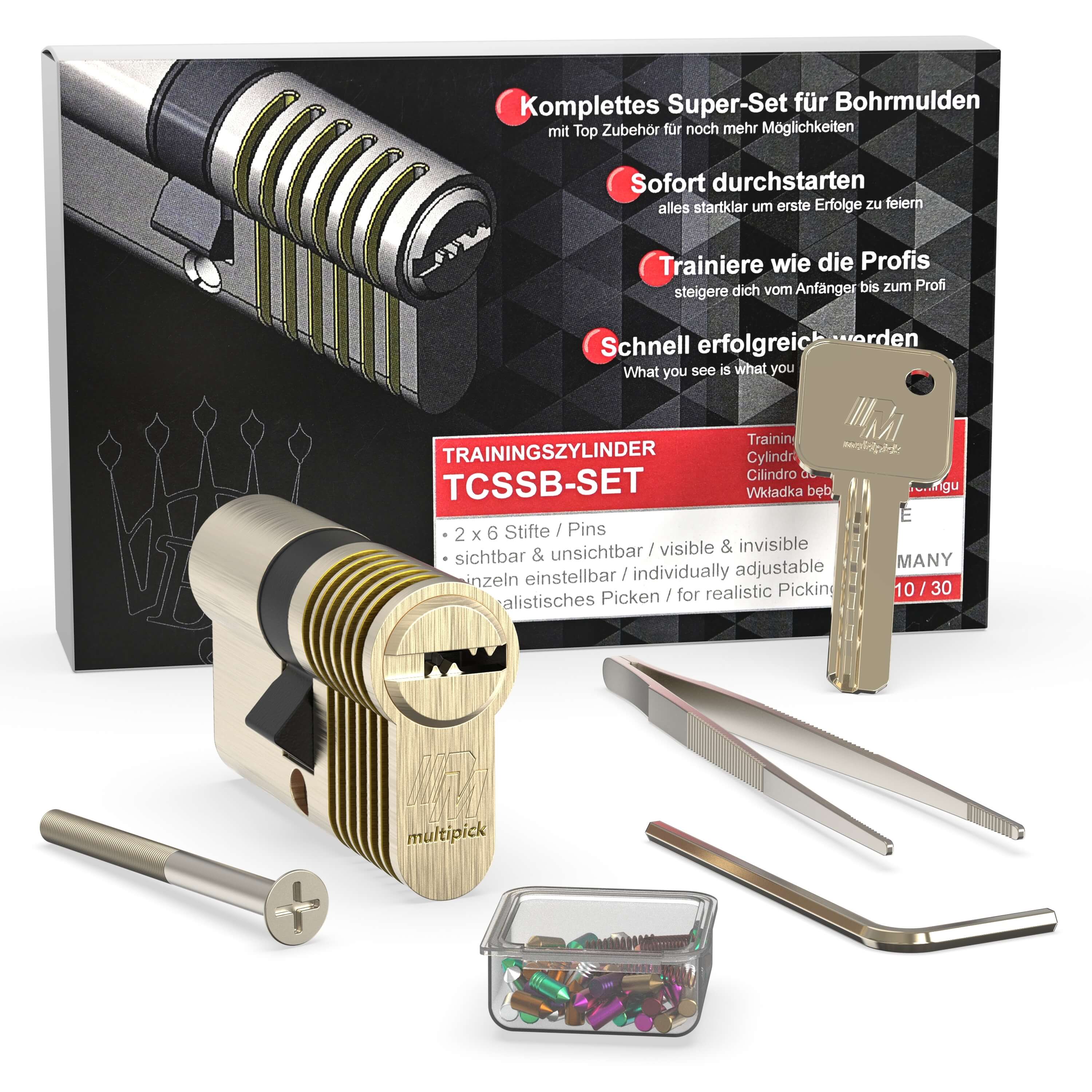 Multipick 6-pin dimple practice lock set Multipick 6-pin dimple practice lock set