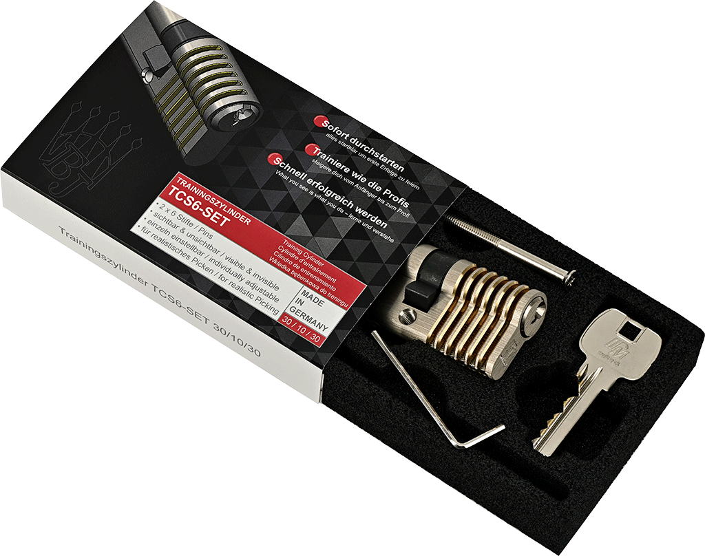 6-pin Euro profile training lock set