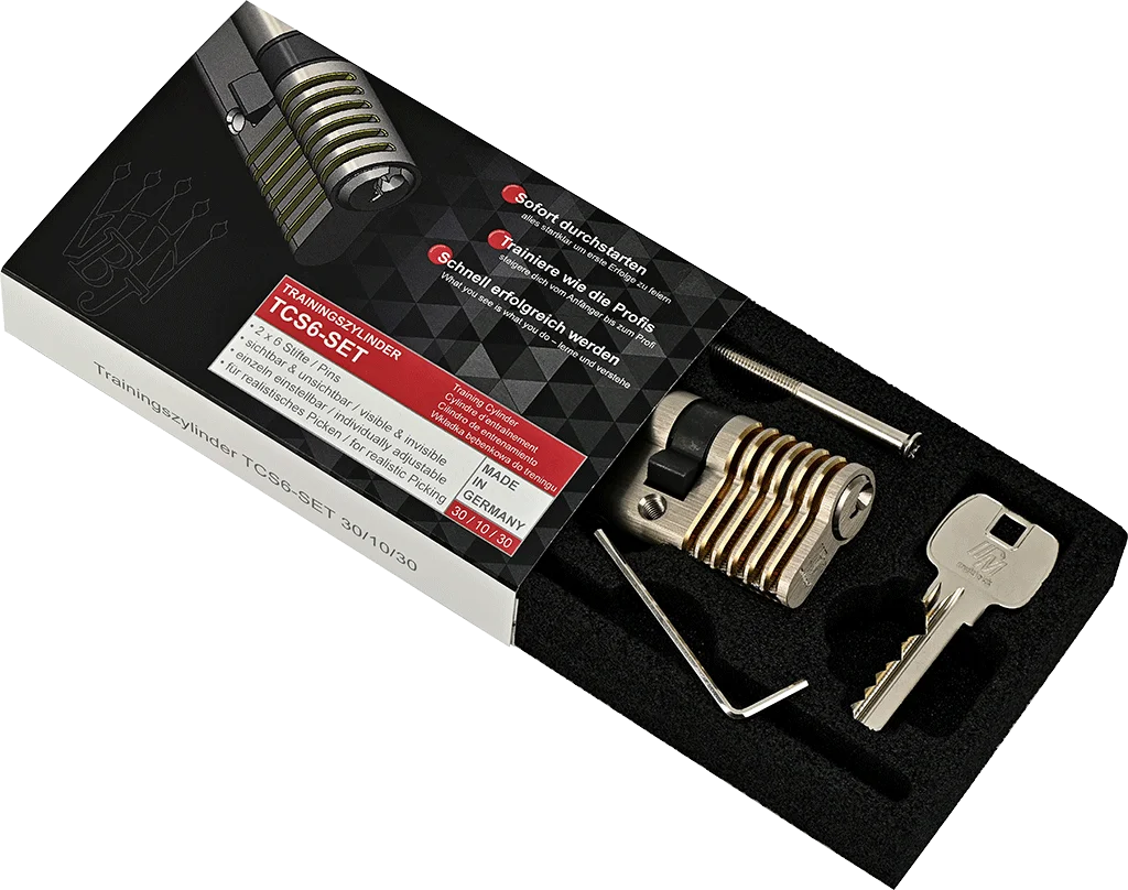 6-pin Euro profile training lock set