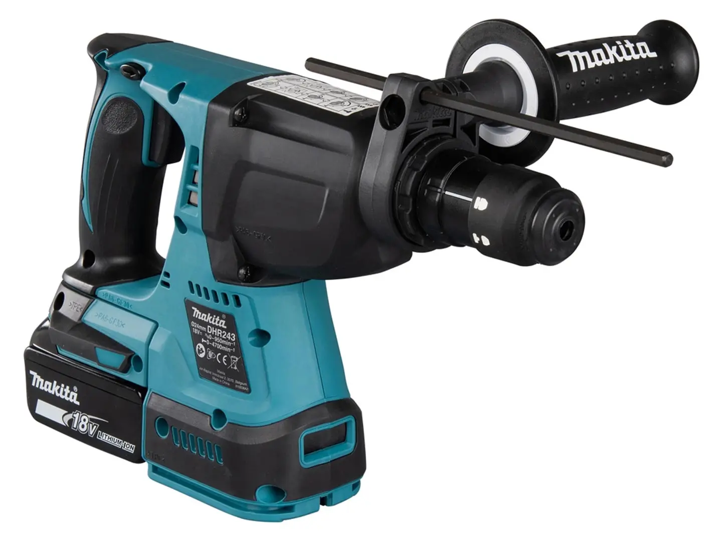 Makita cordless rotary hammer DHR243Z with charger and 2 batteries