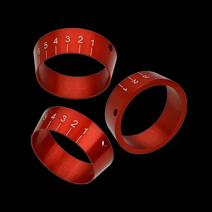 Red calibration rings for ARES decoder – Precision accessory for adjustment settings